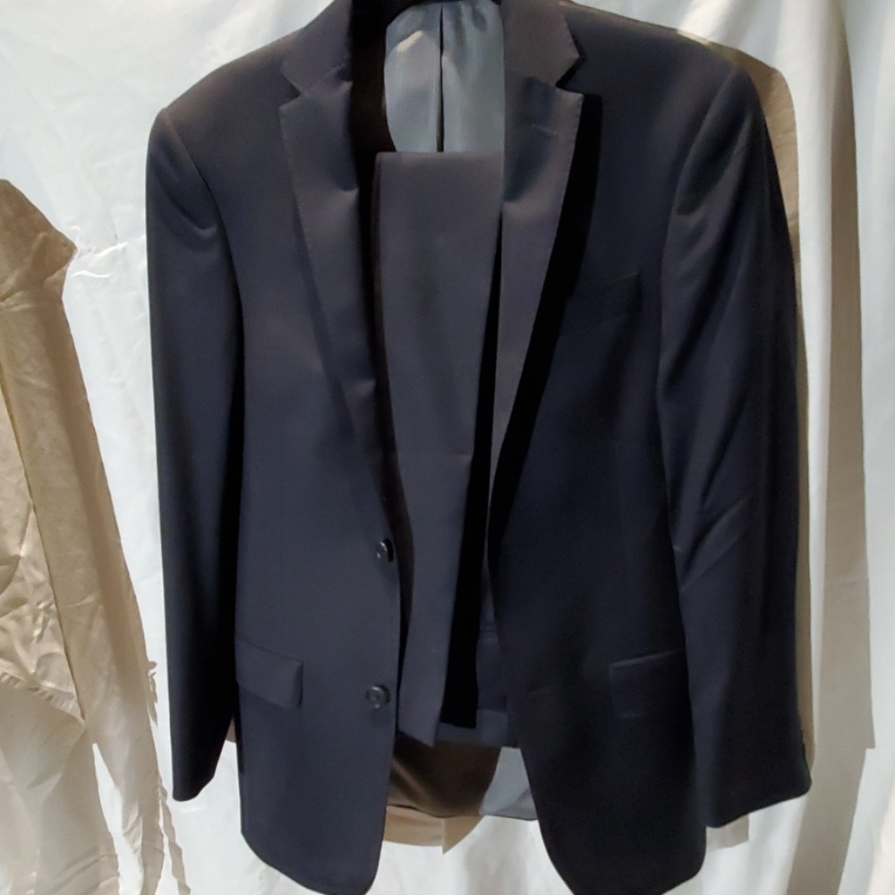 Navy blue w lt blue micro stripes